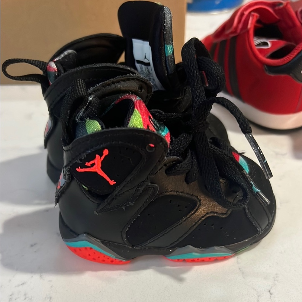 SOLD! ‼️‼️Jordan Black and Red Sneakers High-Top Design
